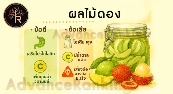 ผลไม้ดอง มีโทษหรือไม่