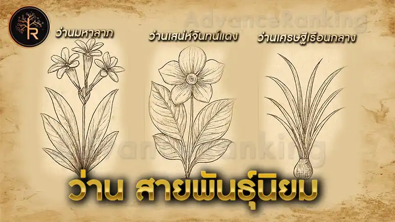 ว่าน สายพันธุ์นิยม