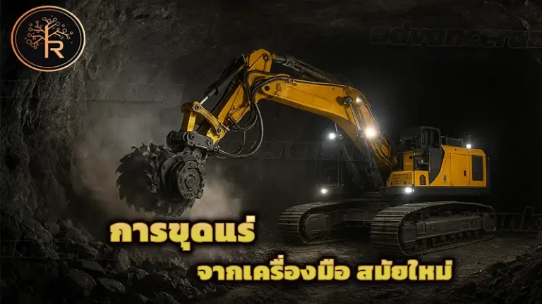 การขุดแร่ จากเครื่องมือ สมัยใหม่