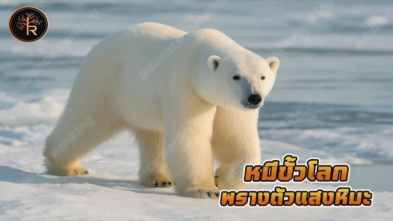หมีขั้วโลก พรางตัวแสงหิมะ