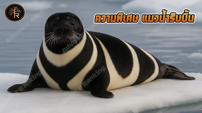 ความพิเศษ แมวน้ำริบบิ้น นักว่ายน้ำลวดลายโดดเด่น