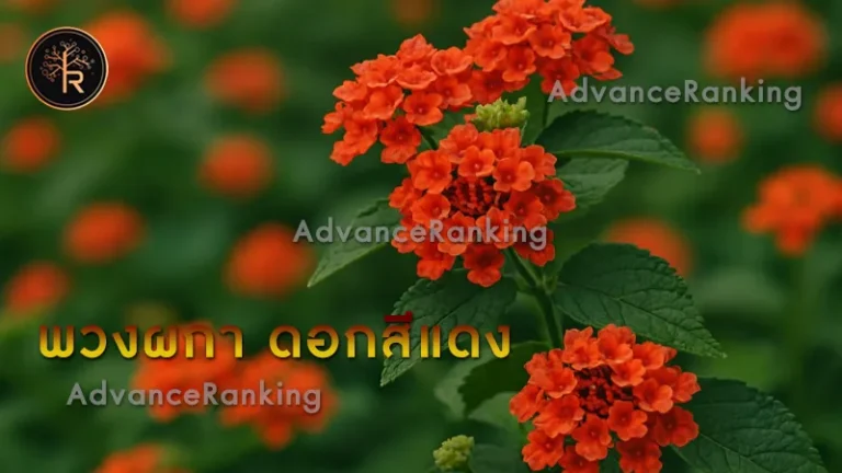 พวงผกา ดอกสีแดง