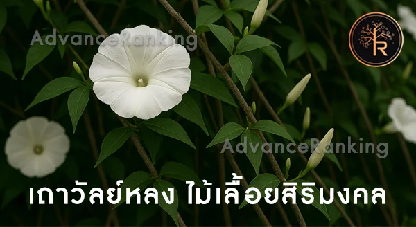 เถาวัลย์หลง ดอกสีม่วงขาว