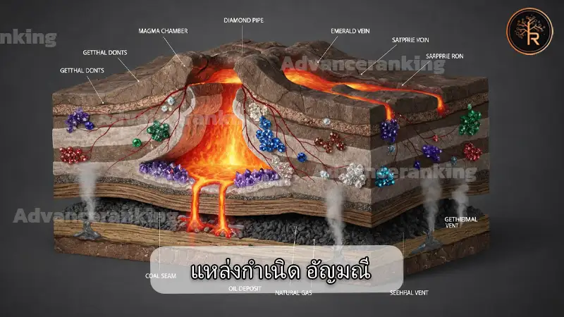 แหล่งกำเนิด อัญมณี